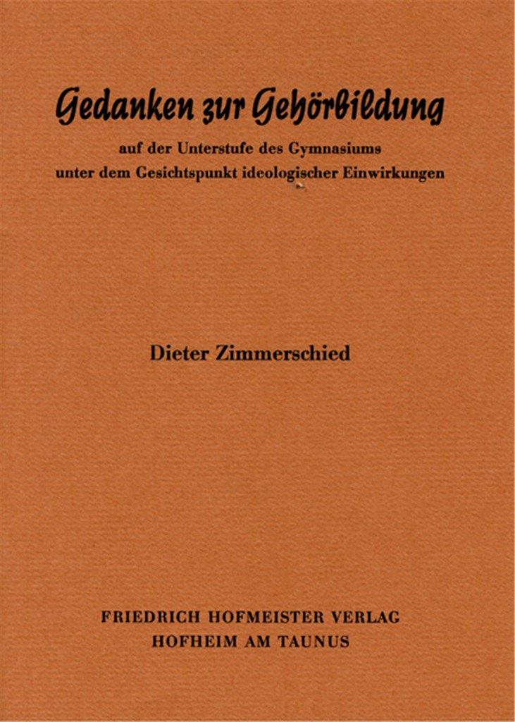 Gedanken zur Gehörbildung, br.